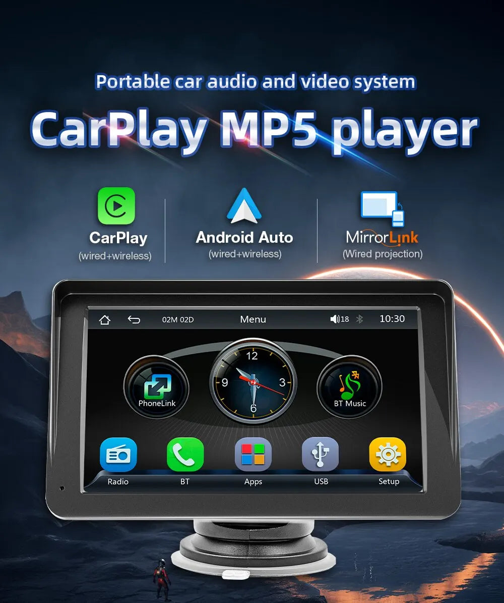 7” carplay mp5 player