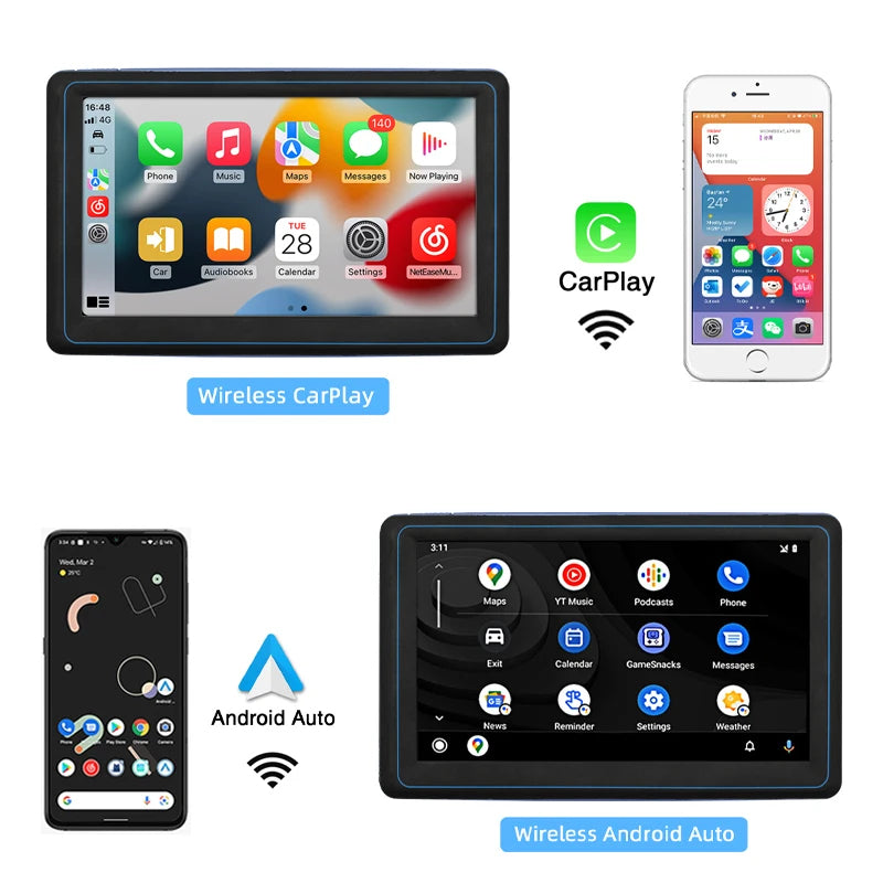 7” Portable Wireless CarPlay