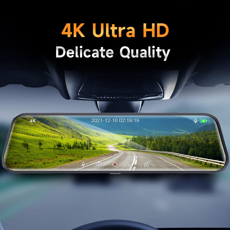 10" 4K Car DVR Driving Recorders