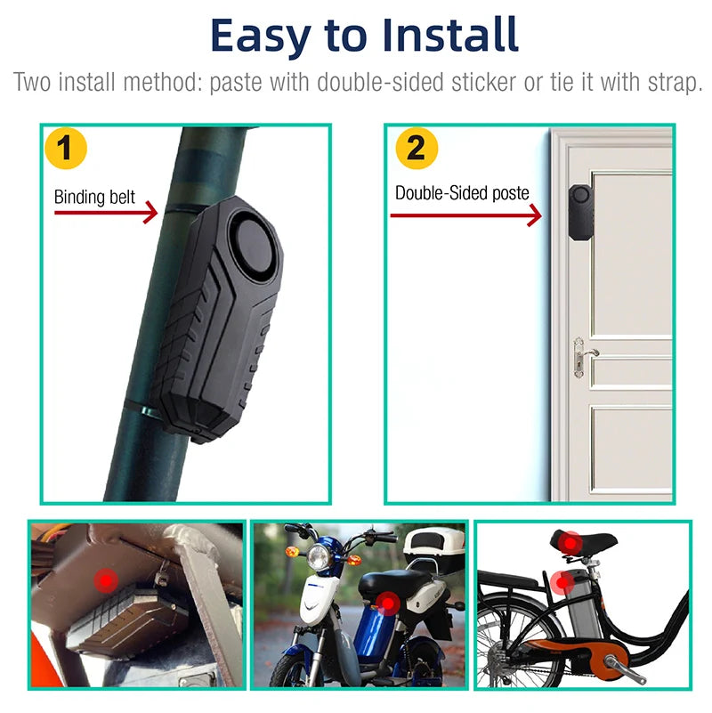 Wireless remote control bicycle alarm electric car alarm