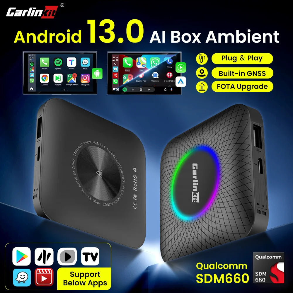 Carlinkit Tbox Max Android 13.0 Wireless Carplay Multimedia Video Box