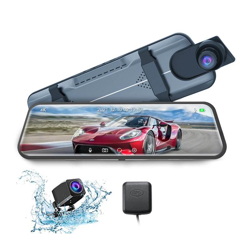 10" 4K Car DVR Driving Recorders