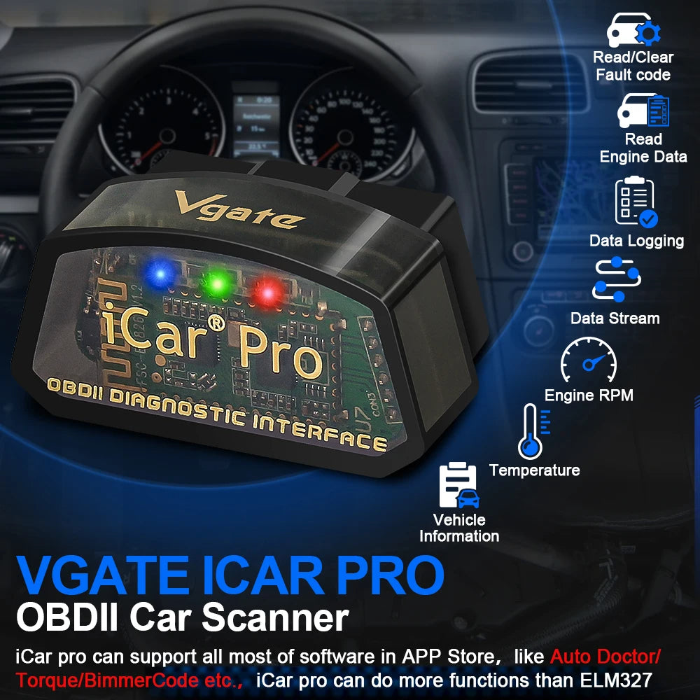 Vgate V2.3 OBD2 Car diagnostic Tools WIFI Bluetooth 4.0 for Android/IOS Auto Scanner