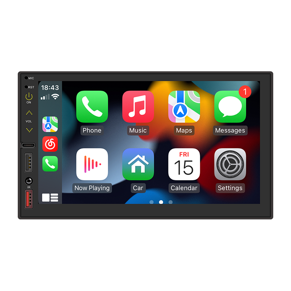 FS02W Car MP5 Player Multimedia Video Player 2 Din FM AM Radio Carplay Android Auto Mirror Link Bluetooth 5.1 Reversing video