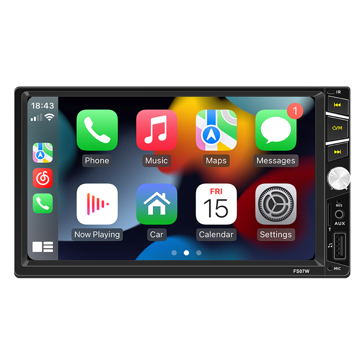 FS07W Wireless Carplay Auto Bluetooth Radio 7'' Touch Screen Car MP5 M